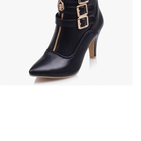 Black High Kitten Heels - Picture 3 of 6